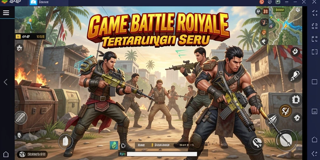 Tangkapan layar <strong>4P4P</strong> yang menampilkan aksi Battle Royale yang mendebarkan.