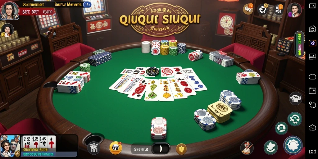 Tampilan gameplay QiuQiu yang seru dan menarik.