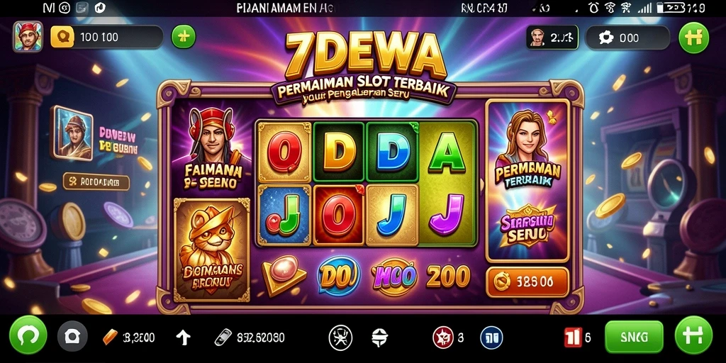 Tampilan menarik dari gameplay Slot di 7DEWA dengan efek visual yang memukau.
