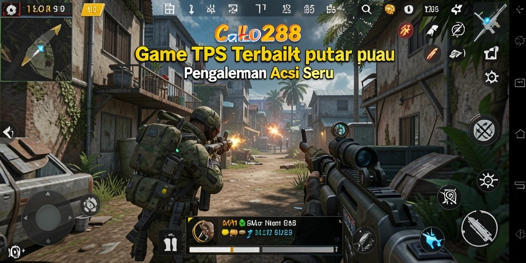 Screenshot menampilkan aksi seru gameplay TPS CALO288.