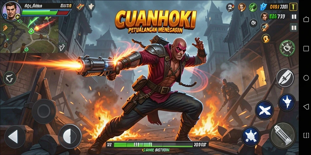 Gameplay CUANHOKI yang mendebarkan dan penuh aksi.