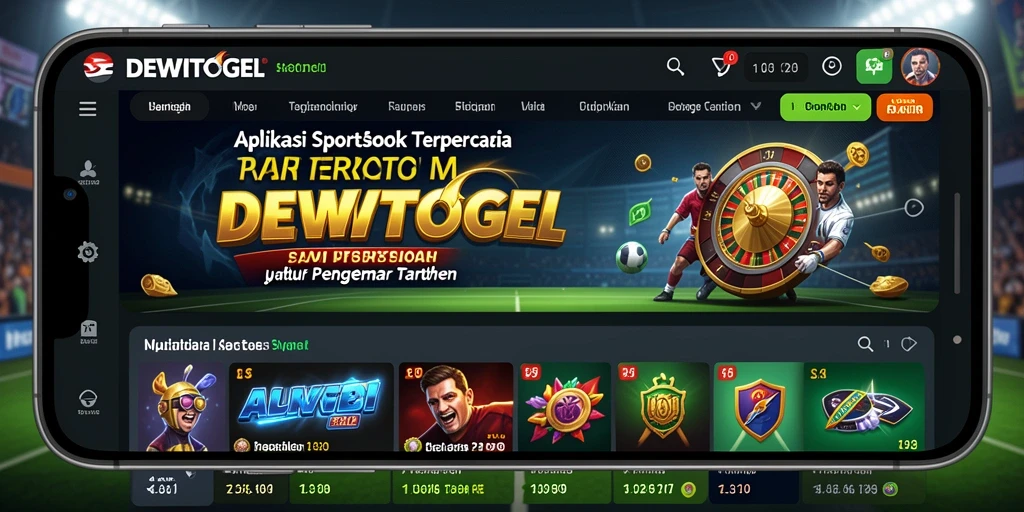 Screenshot utama DEWITOGEL menampilkan interface taruhan olahraga yang dinamis.