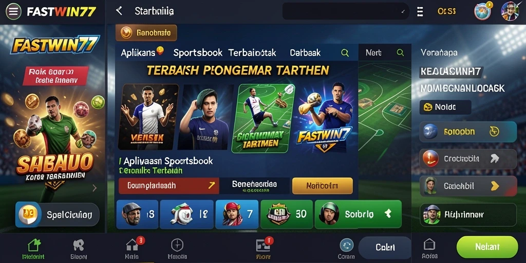 Tampilan utama FASTWIN77 saat permainan sportsbook berlangsung.