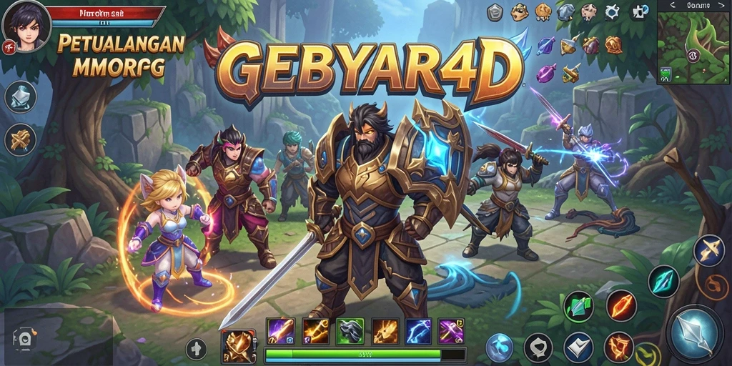 Tampilan gameplay GEBYAR4D yang menegangkan dan seru di dunia MMORPG.