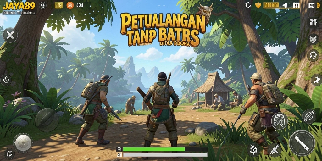 Tangkapan layar menampilkan gameplay dinamis di dunia terbuka JAYA89.
