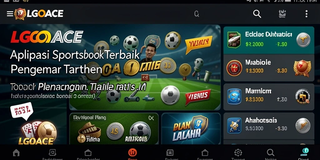 Tampilan gameplay LGOACE yang menarik dengan berbagai pilihan taruhan olahraga.