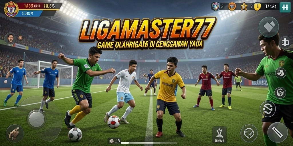 Screenshot gameplay LIGAMASTER77 menampilkan serunya pertandingan olahraga.