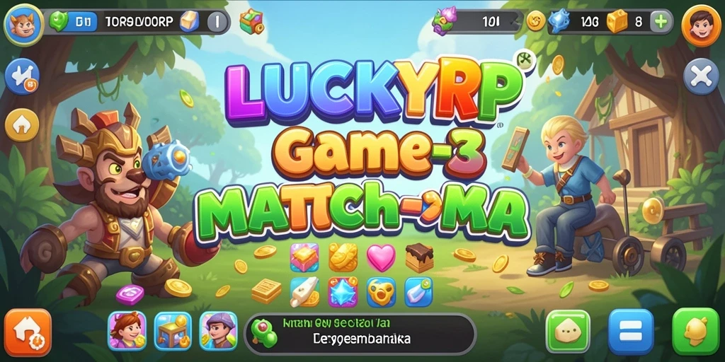 Tampilan gameplay LUCKYRP yang penuh warna dan menantang.