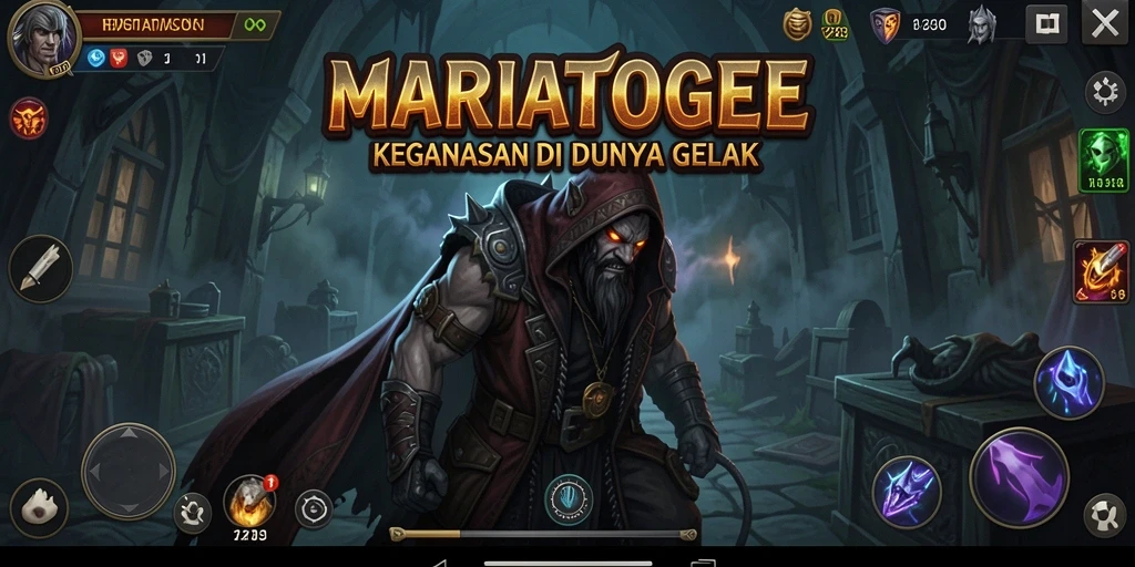 Gameplay MARIATOGEL menunjukkan suasana Horror yang mencekam.