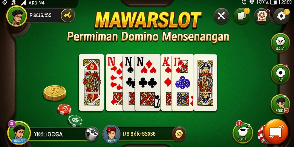 Tampilan gameplay seru dalam MAWARSLOT yang menampilkan Domino.