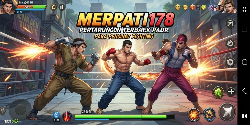 Tampilan gameplay seru dari MERPATI178 dengan karakter Fighting.
