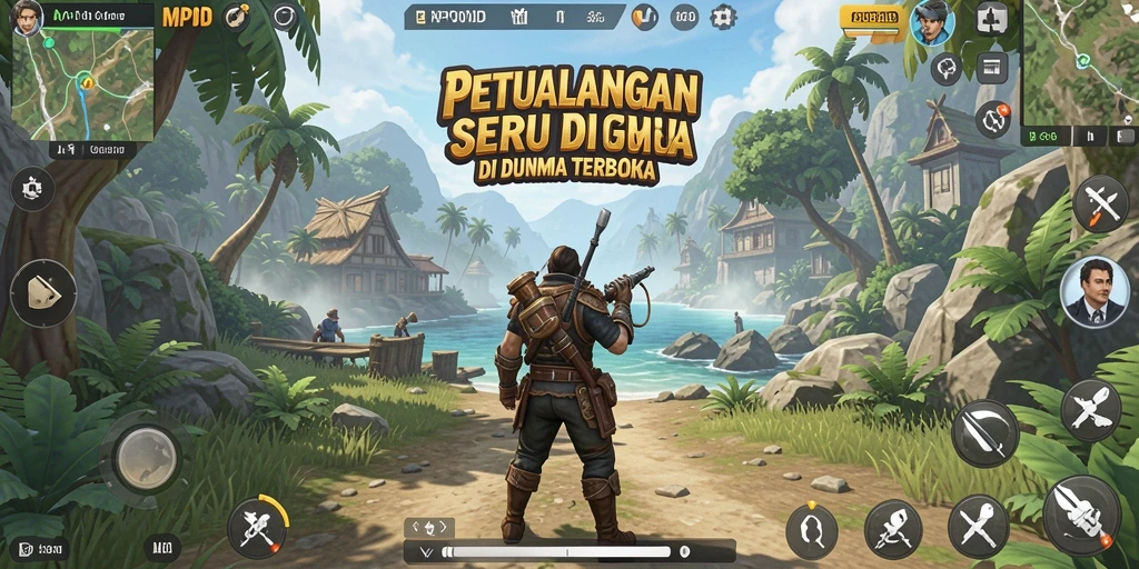 Screenshot dari gameplay MPOID yang menunjukkan eksplorasi dunia terbuka.