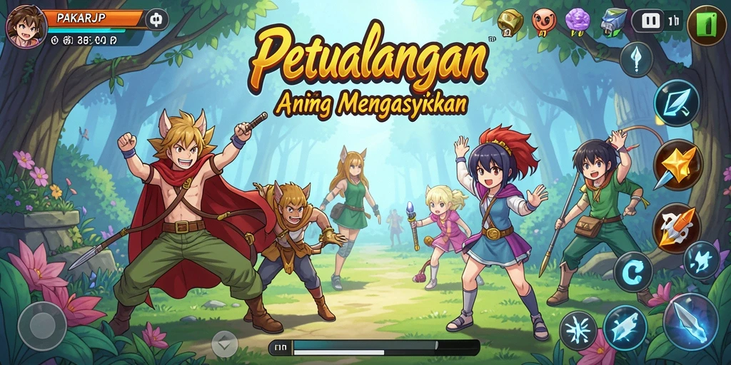 Screenshot gameplay menampilkan karakter Anime dalam aksi mendebarkan.