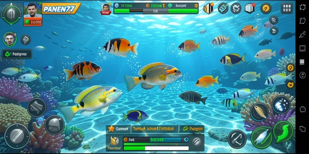 Tampilan menawan dari gameplay Tembak Ikan di PANEN77.