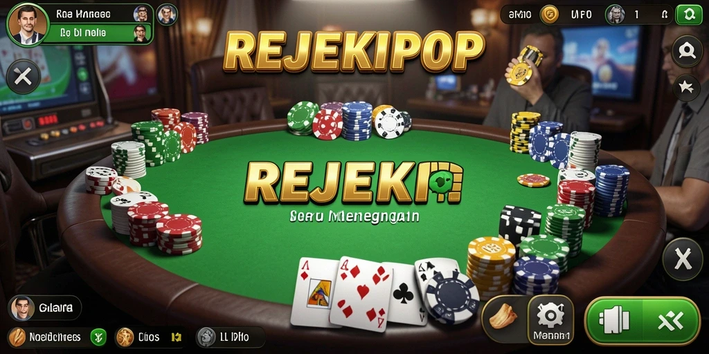 Tampilan menarik dari gameplay Poker di REJEKIPOP.