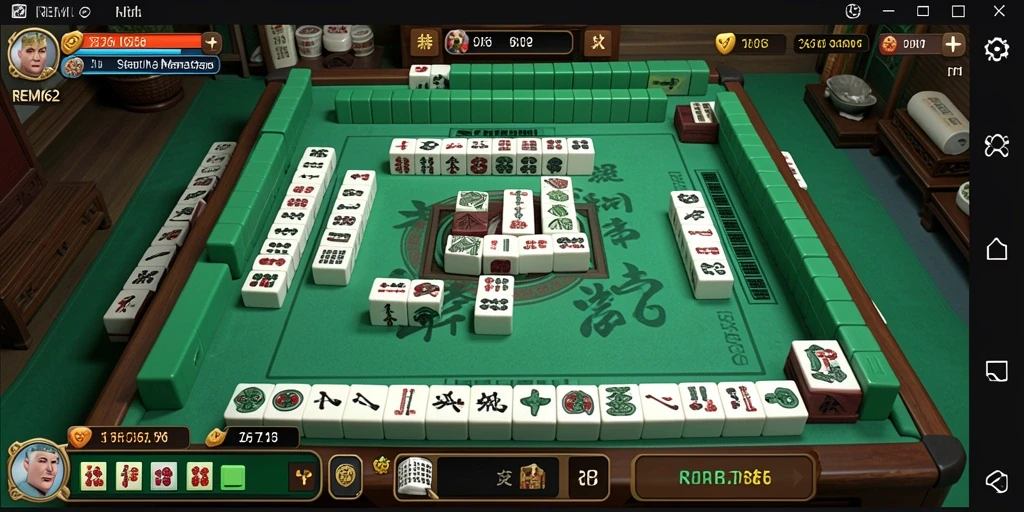 Tampilan gameplay Mahjong yang seru di REMI62.