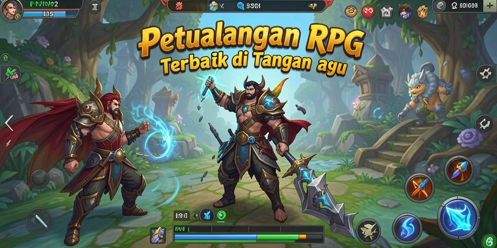Screenshot gameplay RVIP2 menunjukkan pertempuran seru dan grafis menawan.