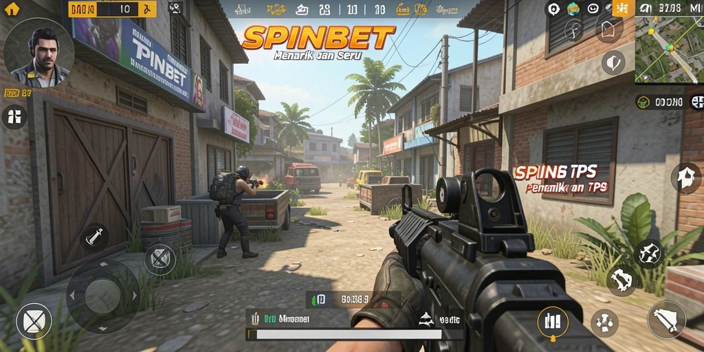 Screenshot gameplay SPINBET menampilkan strategi TPS yang seru dan mengasyikkan.