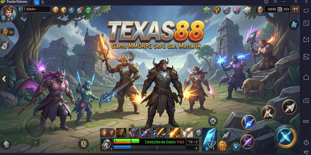 Screenshot gameplay TEXAS88 dengan grafis menakjubkan dan petualangan seru.